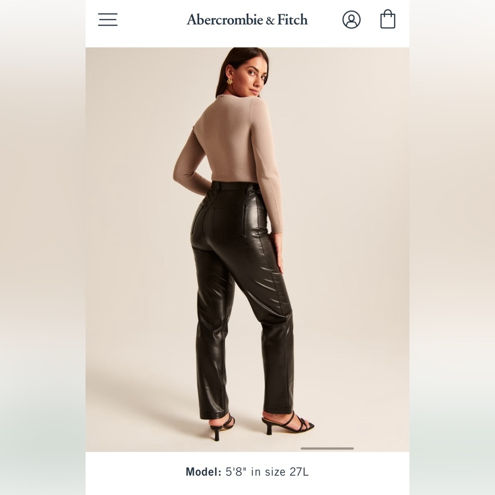 Abercrombie and Fitch leather pants - Picture 4 of 4